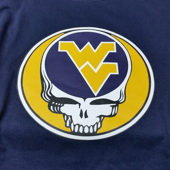West Virginia University Mountaineers Stealie Grateful Dead T Shirt - Picture 3 of 3